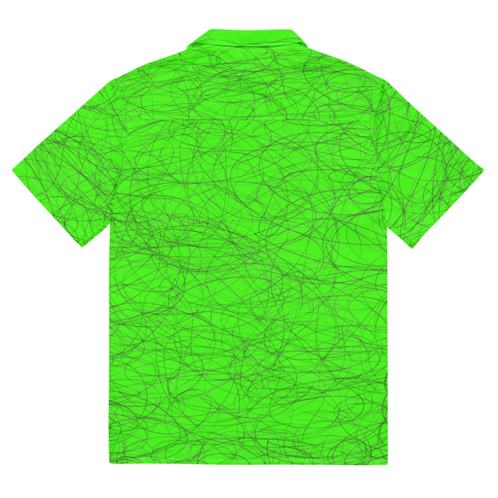 Doodles on Neon Green - Unisex button shirt