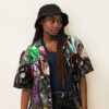 Fighter Graffiti Unisex button shirt