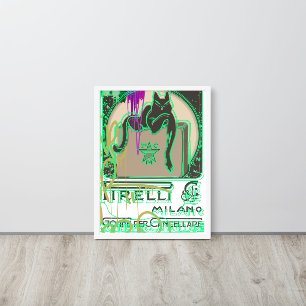 Pirelli Graffiti - Framed photo paper poster