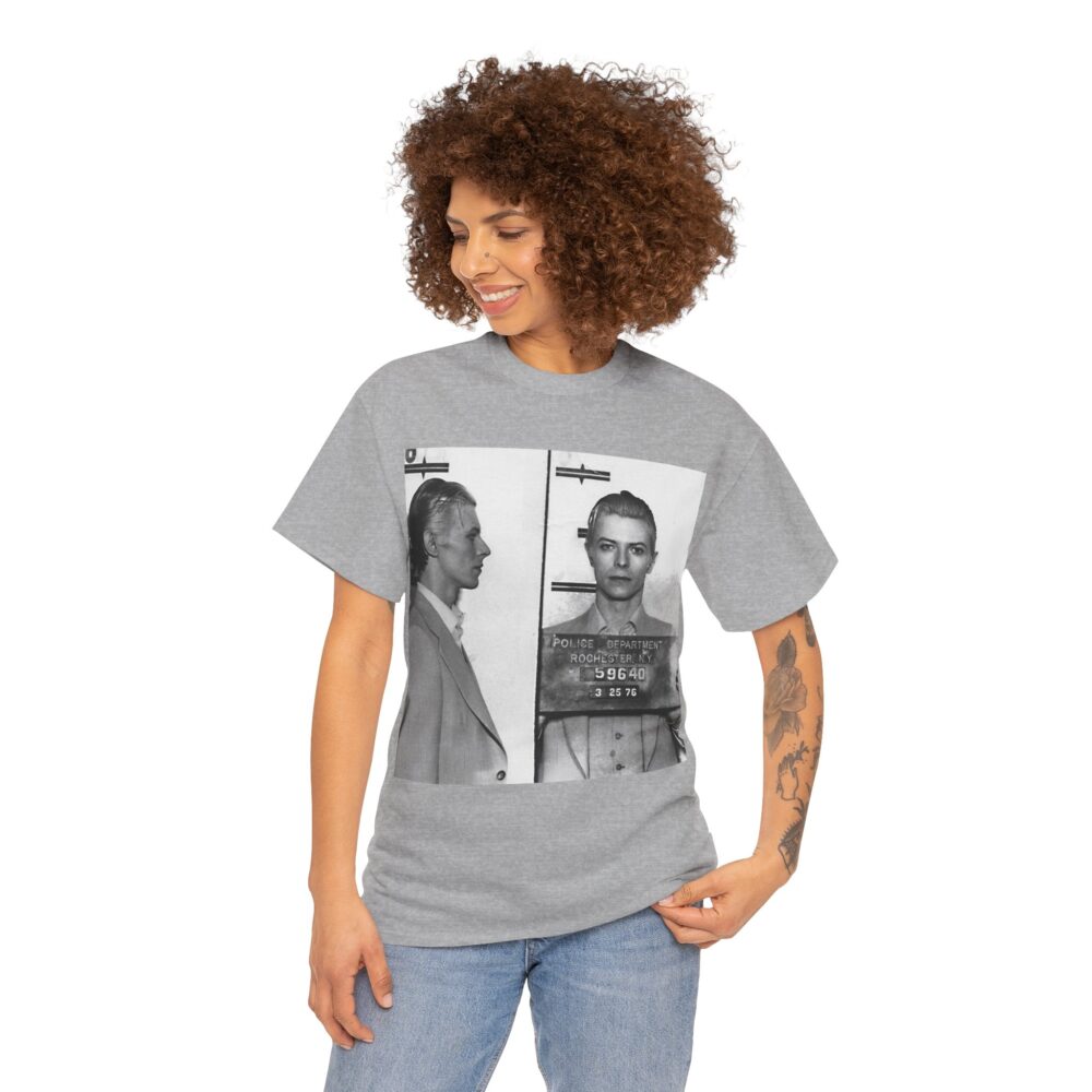 Vintage Mugshot Unisex Heavy Cotton Tee, Retro Graphic Shirt, Casual Wear, Unique Gift, Perfect for Artists & Designers
