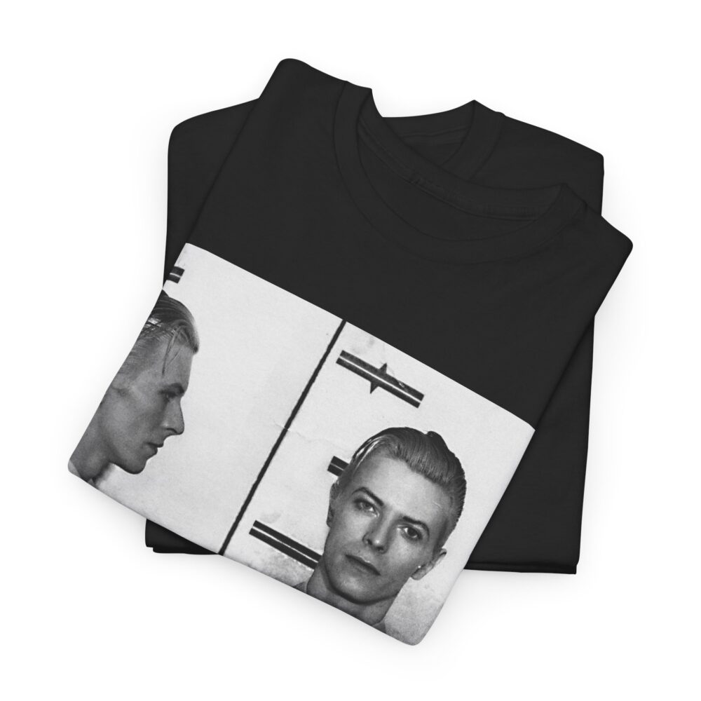 Vintage Mugshot Unisex Heavy Cotton Tee, Retro Graphic Shirt, Casual Wear, Unique Gift, Perfect for Artists & Designers