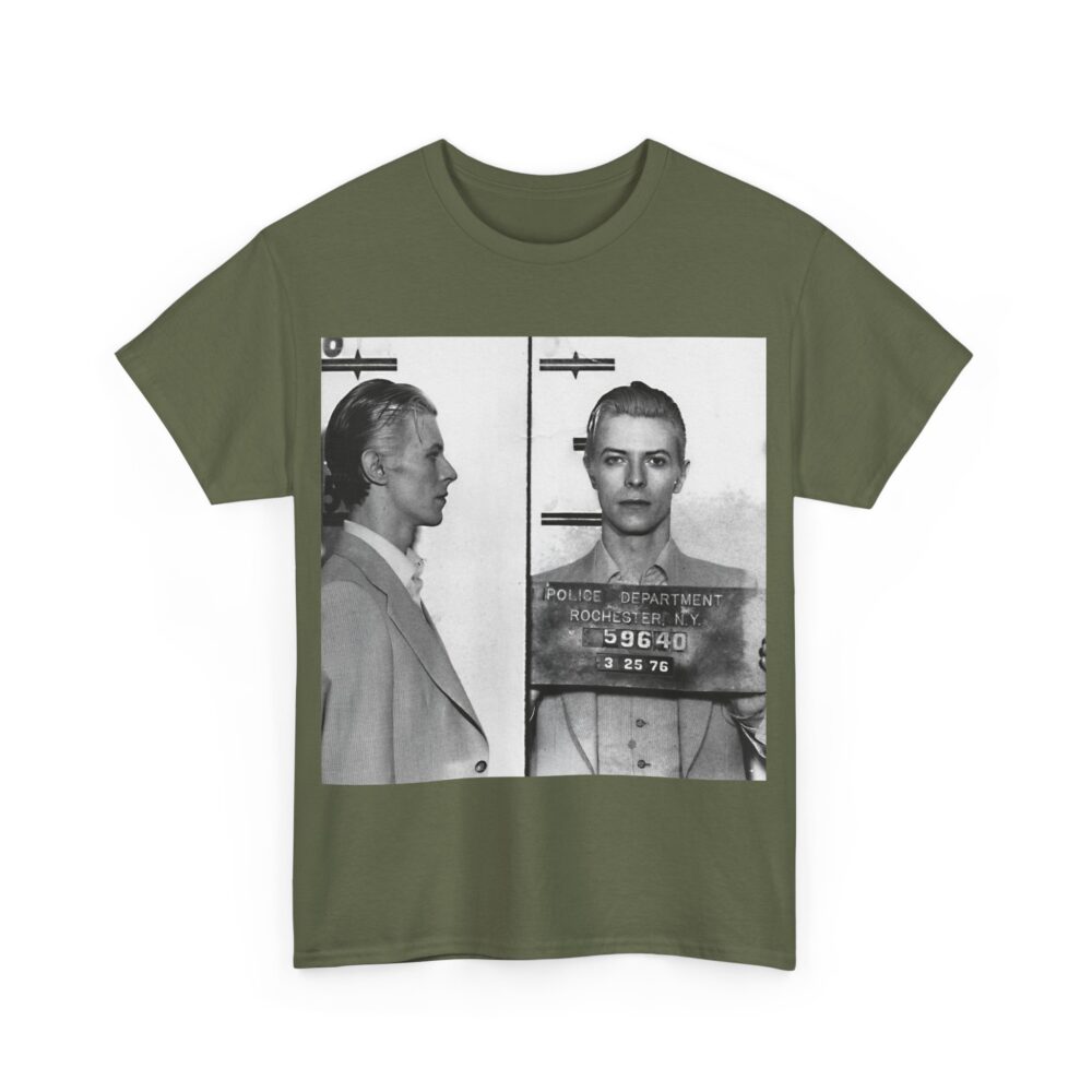 Vintage Mugshot Unisex Heavy Cotton Tee, Retro Graphic Shirt, Casual Wear, Unique Gift, Perfect for Artists & Designers