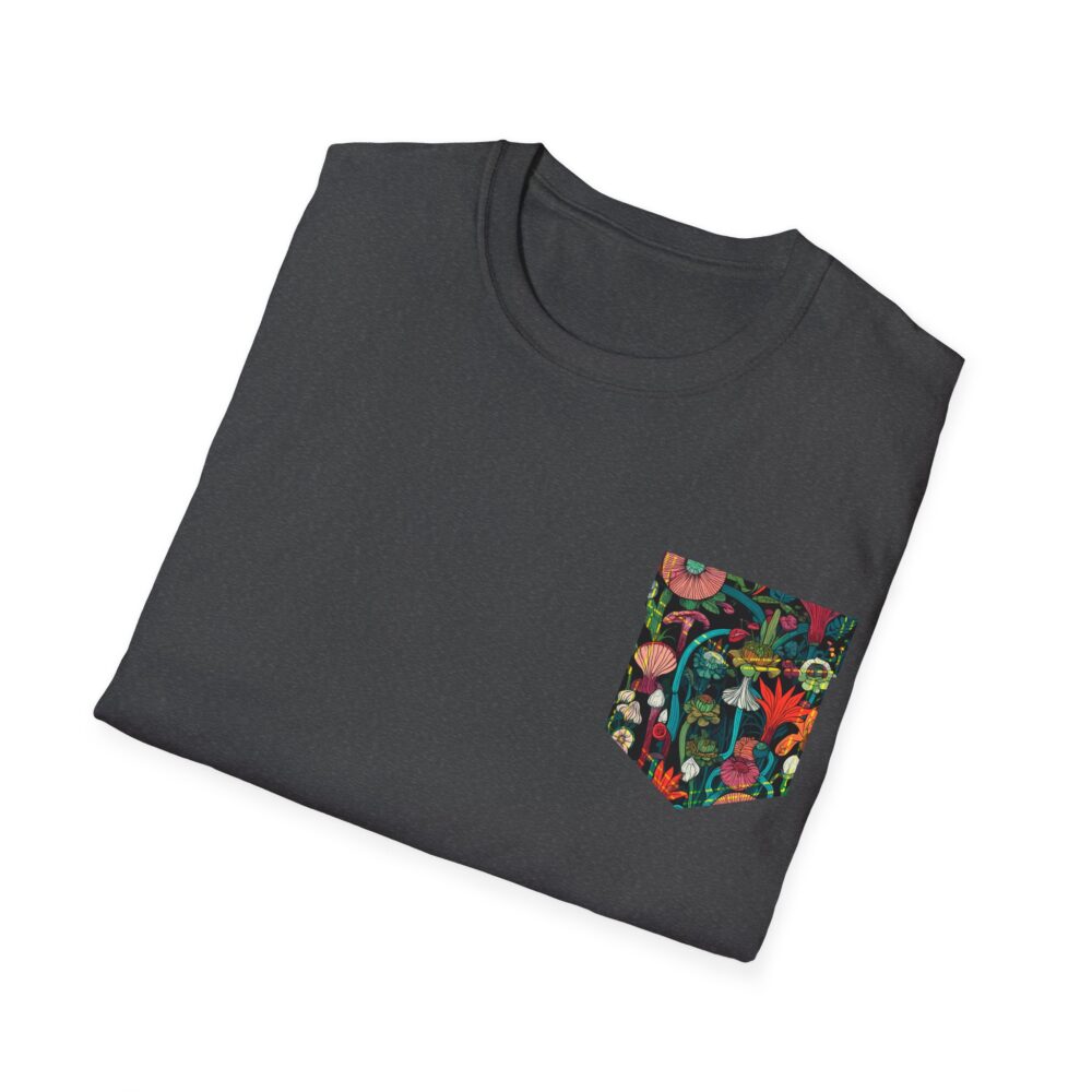 Floral Pocket Unisex Softstyle T-Shirt – Perfect for Everyday Wear