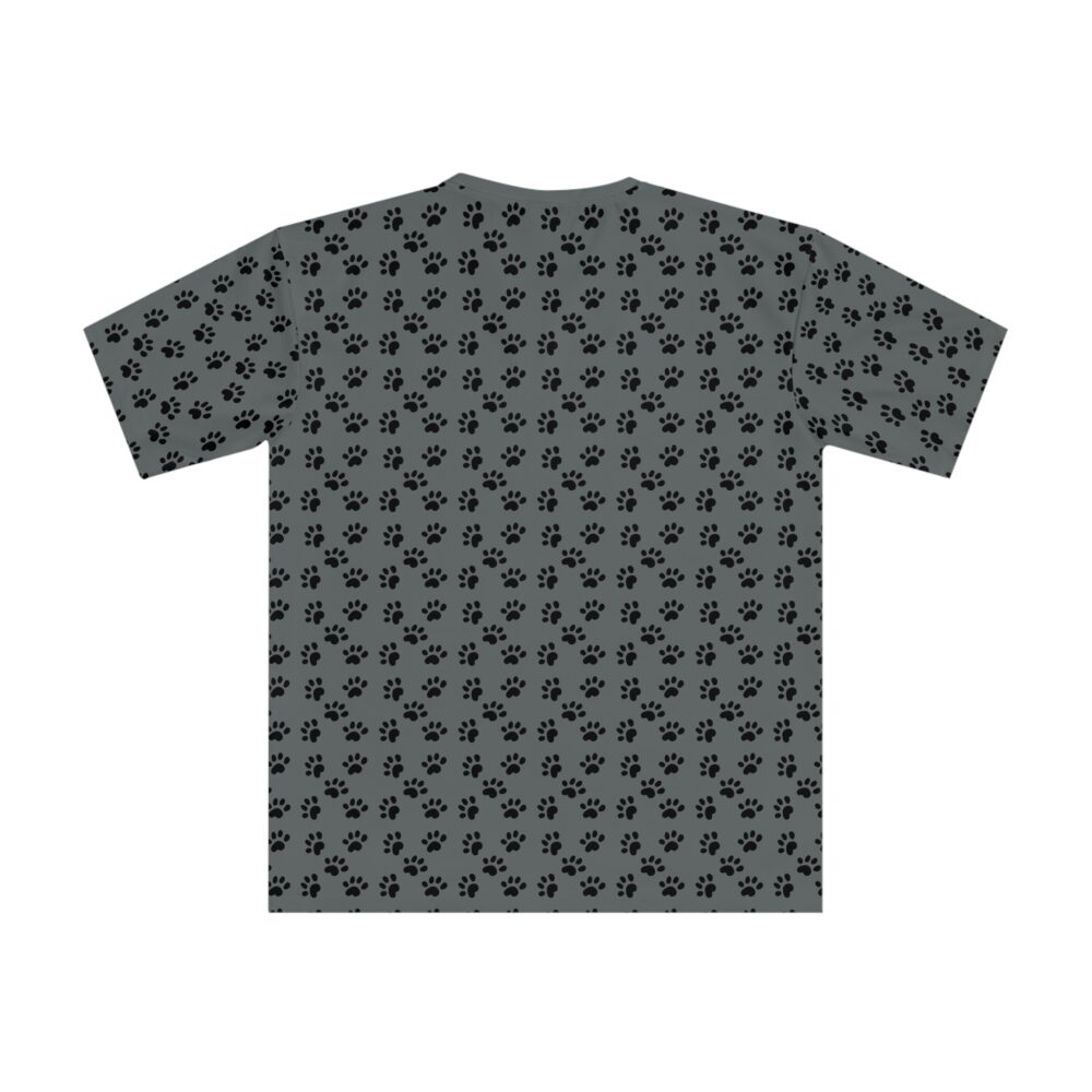 Men's Loose T-Shirt with Black Paw Print Design