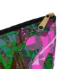 Green and Fuchsia Graffiti Pouch Urban Neon Art Style Unisex Bag for Makeup Accessories or Travel