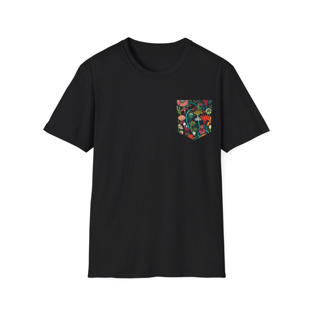 Floral Pocket Unisex Softstyle T-Shirt – Perfect for Everyday Wear