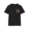 Floral Pocket Unisex Softstyle T-Shirt – Perfect for Everyday Wear