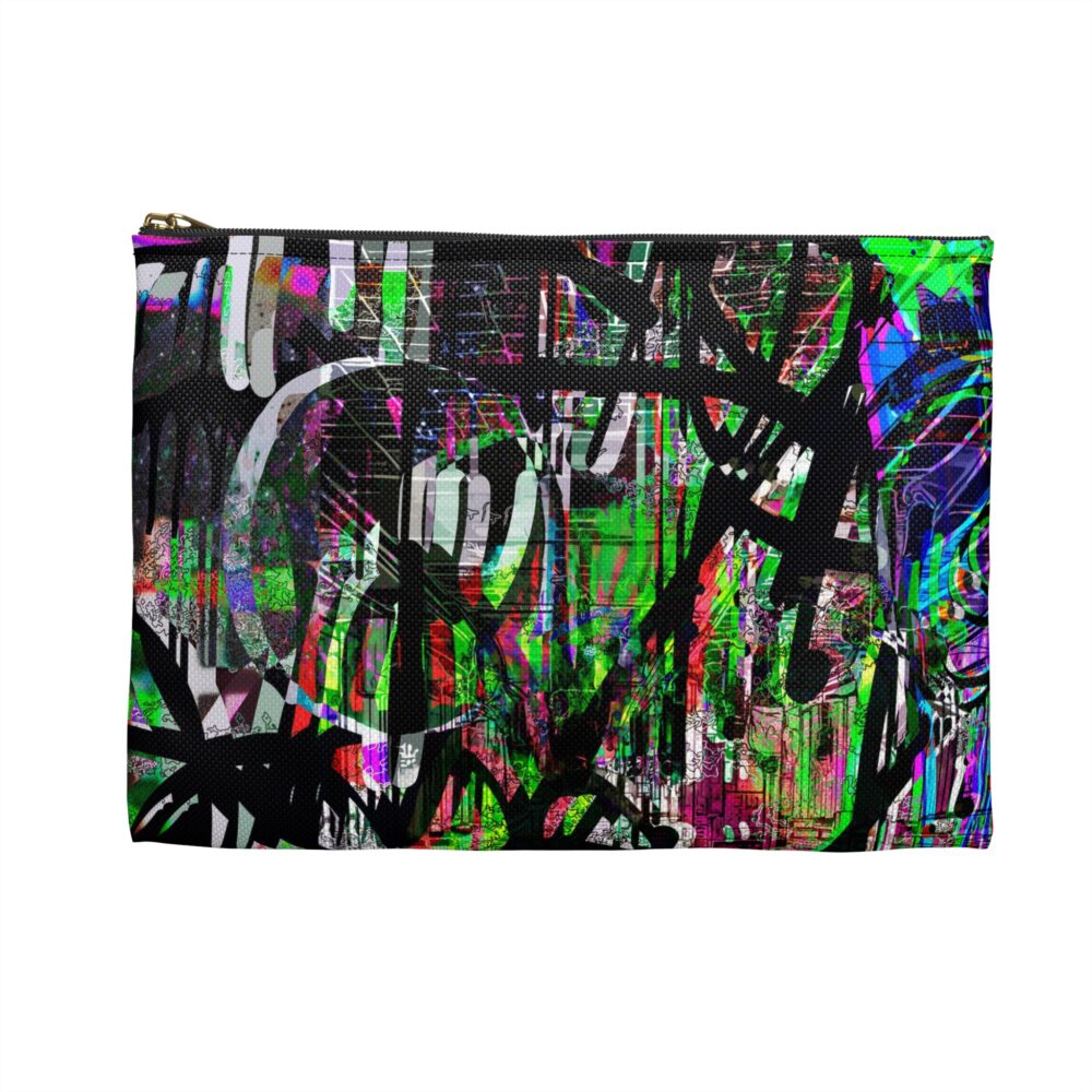 Urban Graffiti Accessory Pouch, Trendy Makeup Bag, Colorful Travel Organizer, Artsy Pencil Case, Gift for Creatives