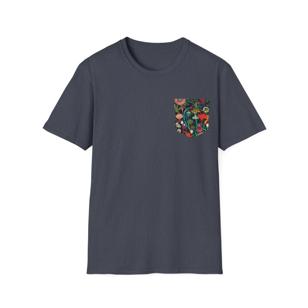 Floral Pocket Unisex Softstyle T-Shirt – Perfect for Everyday Wear