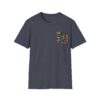 Floral Pocket Unisex Softstyle T-Shirt – Perfect for Everyday Wear