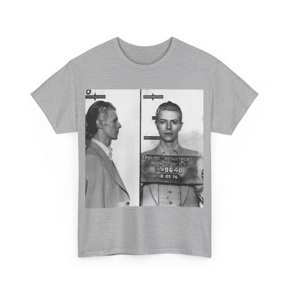 Vintage Mugshot Unisex Heavy Cotton Tee, Retro Graphic Shirt, Casual Wear, Unique Gift, Perfect for Artists & Designers