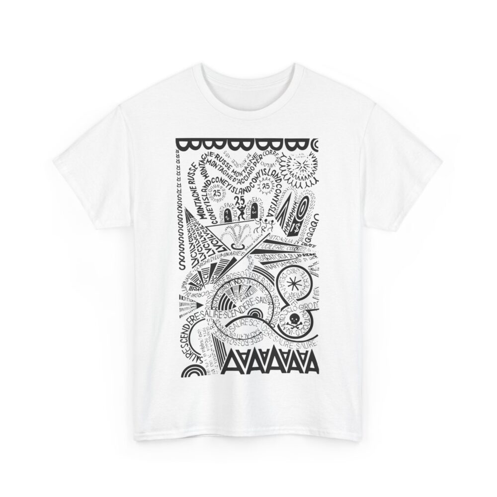 Futurist Calligraphy Shirt Depero Tribute Tee Unisex Graphic Tee Avant Garde Style Artistic Gift Idea