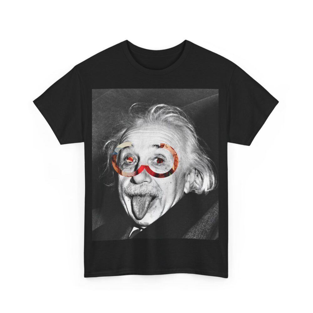 Vintage Einstein Graphic Tee, Funny Science Shirt, Unique Gift for Nerds, Quirky Casual Wear, Unisex Heavy Cotton T-Shirt