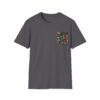 Floral Pocket Unisex Softstyle T-Shirt – Perfect for Everyday Wear