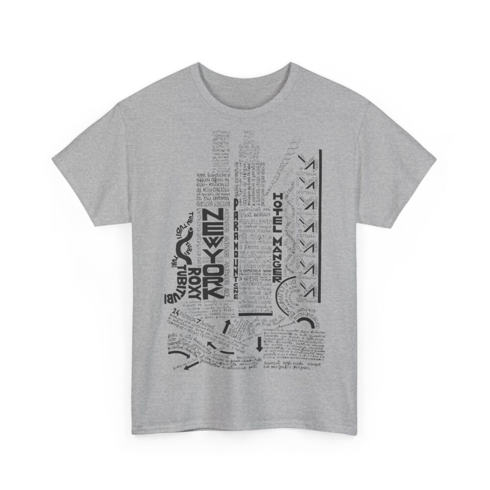 Depero Inspired Calligraphy Shirt Futurist Art Tee Unisex Cotton T Shirt Retro Graphic Design Gift for Art Lovers