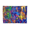 Cool Gift Idea Graffiti Art Pouch Unisex Neon Style Bag for Makeup School or Travel Essentials