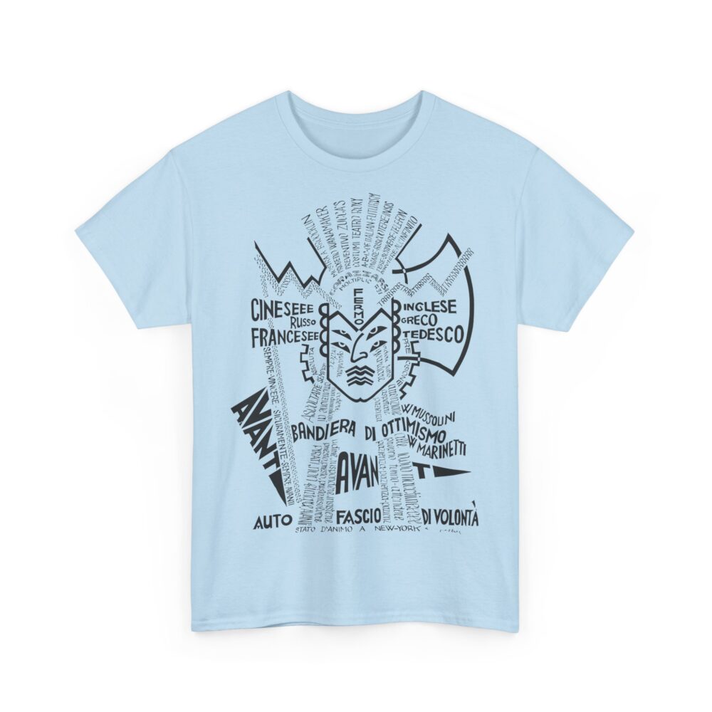 Bold Graphic Art T Shirt Depero Lettering Style Artistic Unisex Tee Handwritten Font Design Gift for Designers