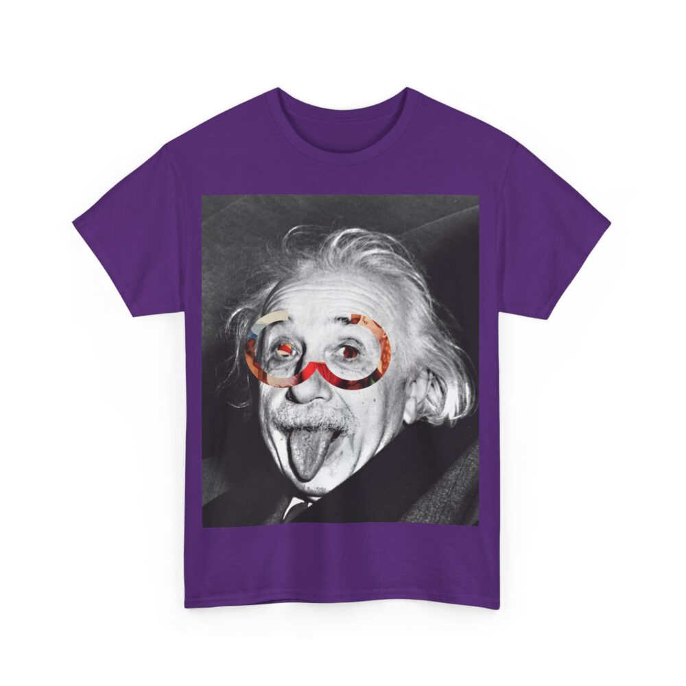 Vintage Einstein Graphic Tee, Funny Science Shirt, Unique Gift for Nerds, Quirky Casual Wear, Unisex Heavy Cotton T-Shirt