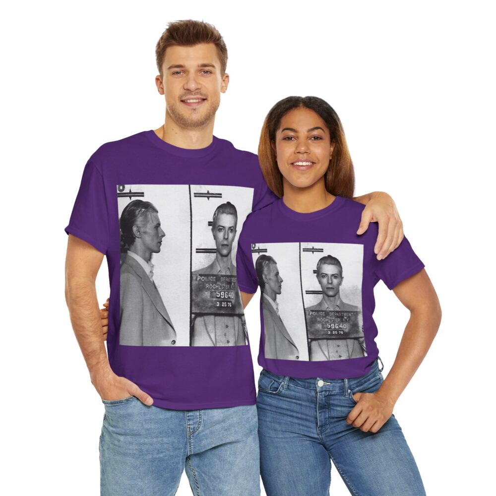 Vintage Mugshot Unisex Heavy Cotton Tee, Retro Graphic Shirt, Casual Wear, Unique Gift, Perfect for Artists & Designers