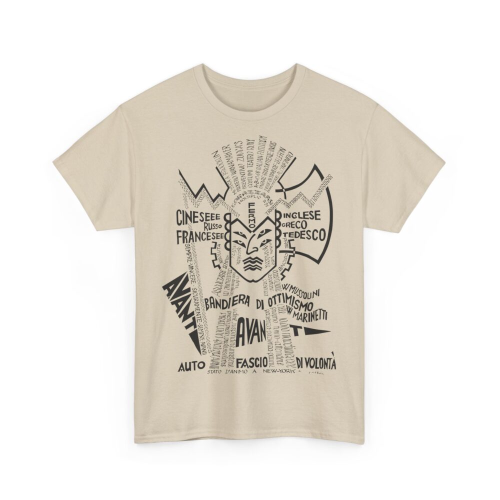 Bold Graphic Art T Shirt Depero Lettering Style Artistic Unisex Tee Handwritten Font Design Gift for Designers