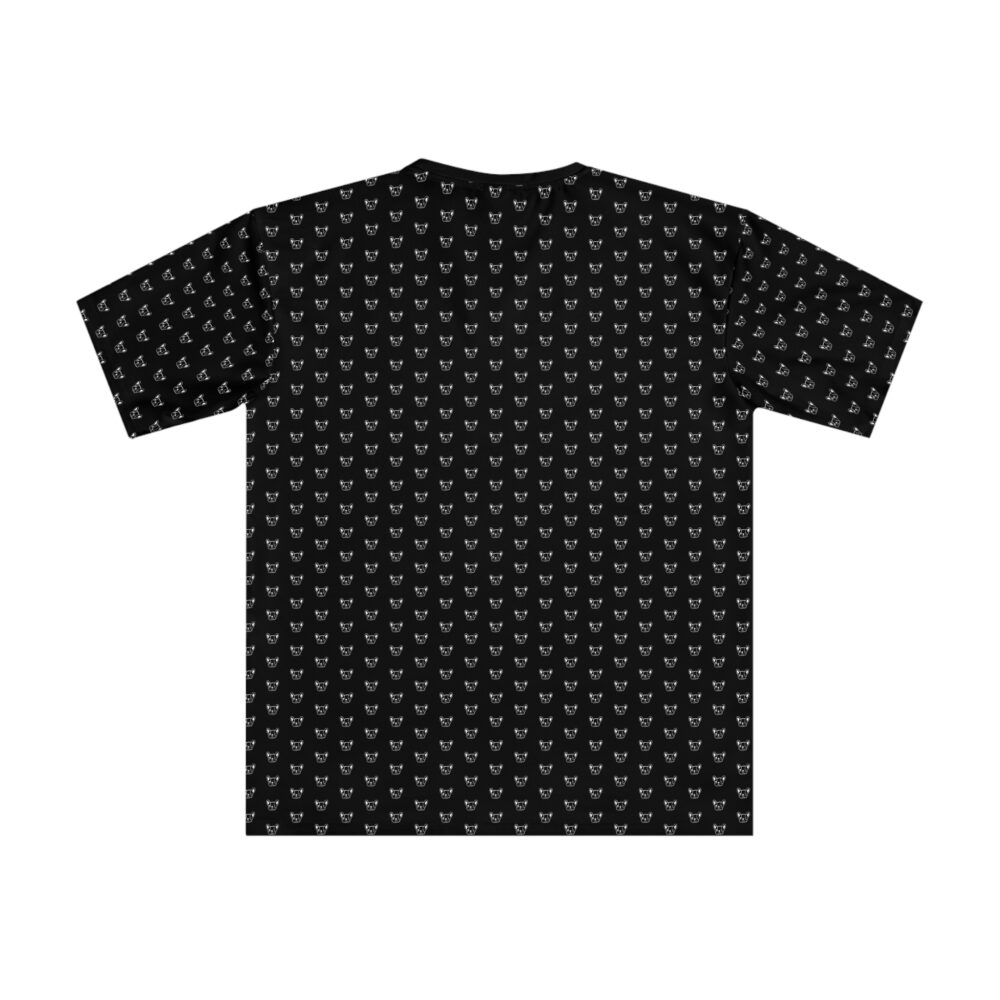 Men's Loose T-Shirt with White Dog Print Design