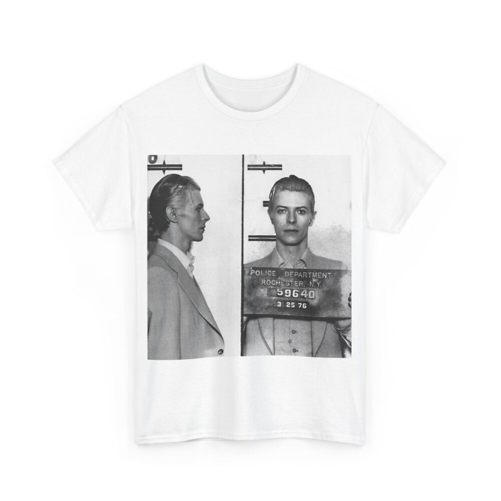 Vintage Mugshot Unisex Heavy Cotton Tee, Retro Graphic Shirt, Casual Wear, Unique Gift, Perfect for Artists & Designers