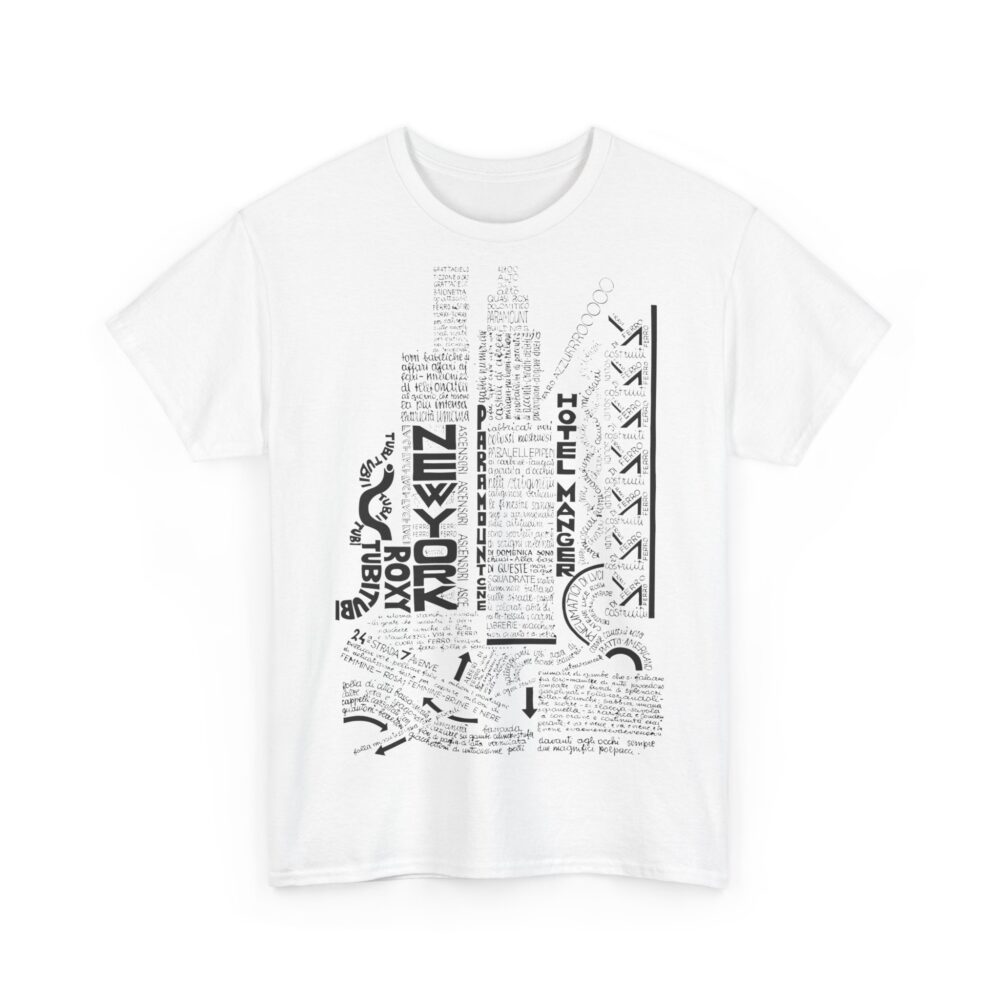 Depero Inspired Calligraphy Shirt Futurist Art Tee Unisex Cotton T Shirt Retro Graphic Design Gift for Art Lovers