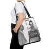 Vintage Inspired Bowie Famous Mugshot Tote Bag, Stylish Carry-All, Music Lover's Gift, Concert Bag, Unique Fashion Accessory