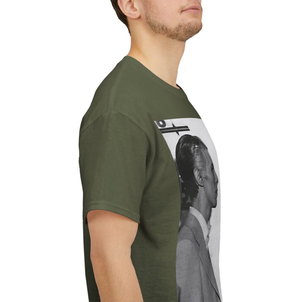 Vintage Mugshot Unisex Heavy Cotton Tee, Retro Graphic Shirt, Casual Wear, Unique Gift, Perfect for Artists & Designers