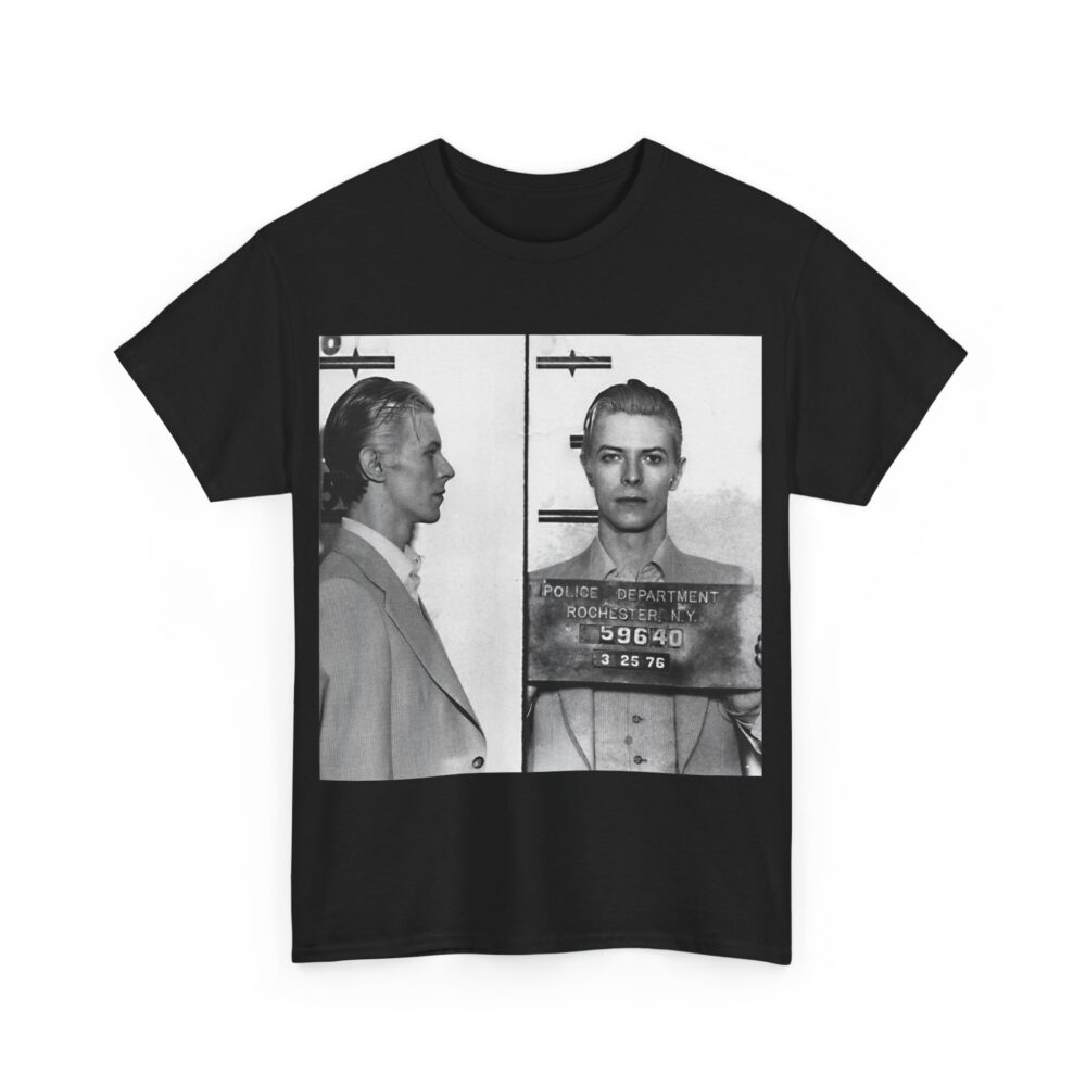 Vintage Mugshot Unisex Heavy Cotton Tee, Retro Graphic Shirt, Casual Wear, Unique Gift, Perfect for Artists & Designers