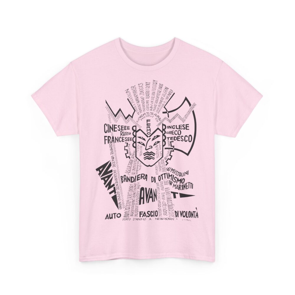 Bold Graphic Art T Shirt Depero Lettering Style Artistic Unisex Tee Handwritten Font Design Gift for Designers