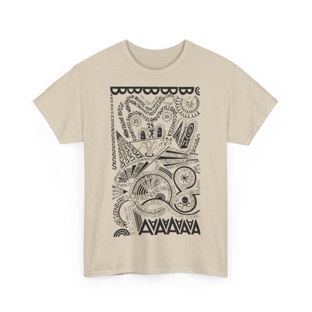 Futurist Calligraphy Shirt Depero Tribute Tee Unisex Graphic Tee Avant Garde Style Artistic Gift Idea