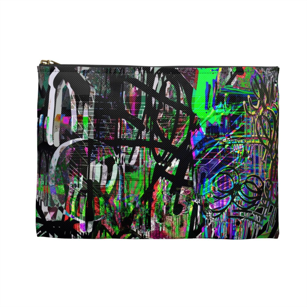 Urban Graffiti Accessory Pouch, Trendy Makeup Bag, Colorful Travel Organizer, Artsy Pencil Case, Gift for Creatives