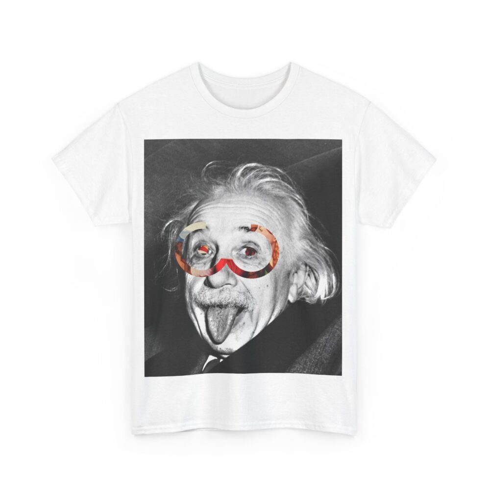 Vintage Einstein Graphic Tee, Funny Science Shirt, Unique Gift for Nerds, Quirky Casual Wear, Unisex Heavy Cotton T-Shirt