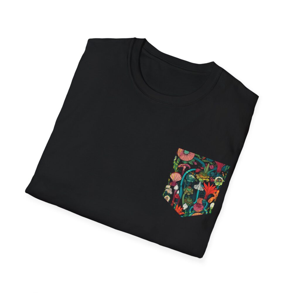 Floral Pocket Unisex Softstyle T-Shirt – Perfect for Everyday Wear
