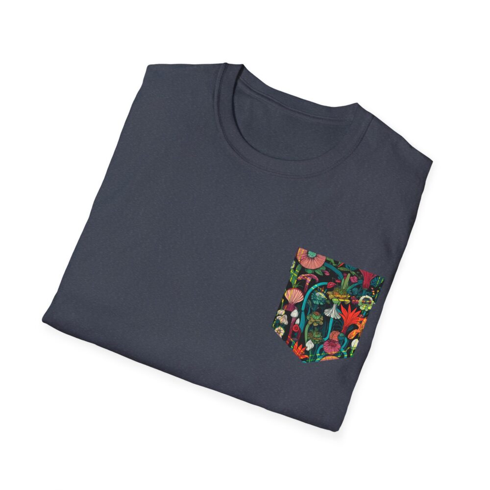 Floral Pocket Unisex Softstyle T-Shirt – Perfect for Everyday Wear