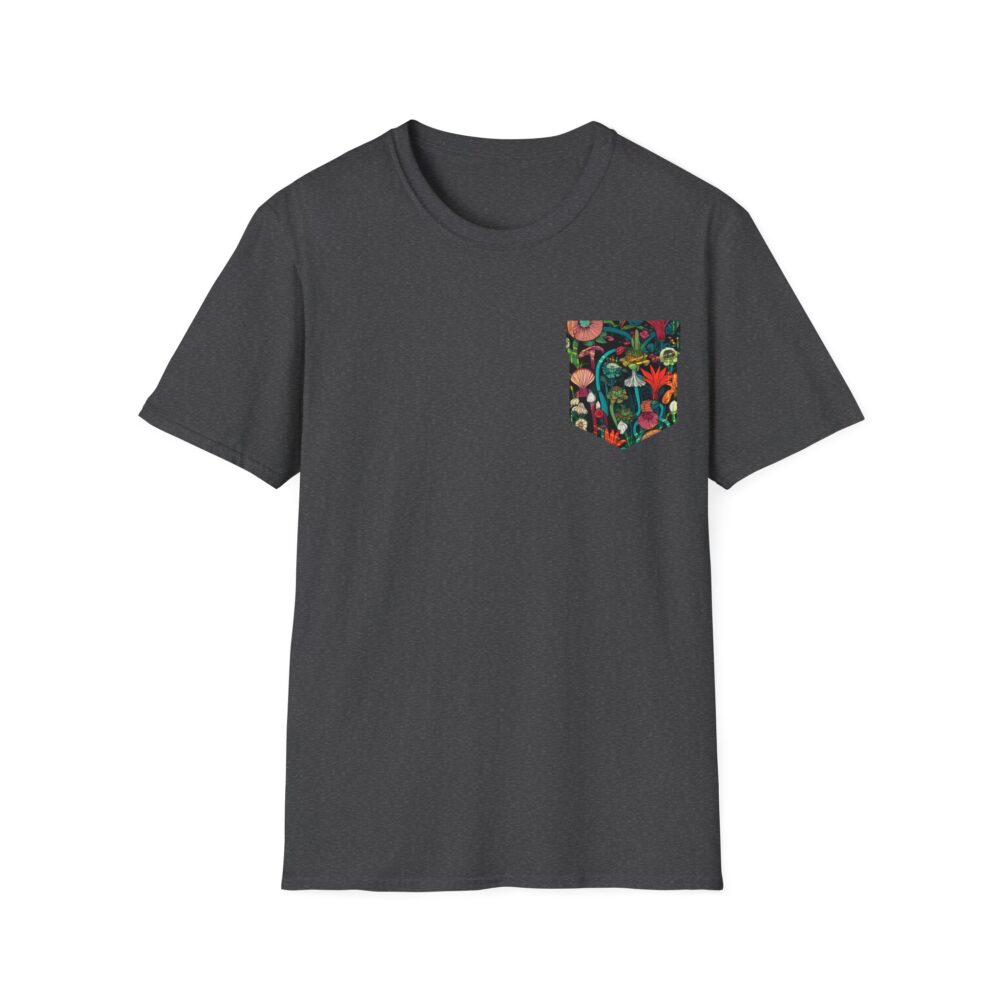 Floral Pocket Unisex Softstyle T-Shirt – Perfect for Everyday Wear
