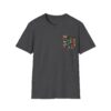 Floral Pocket Unisex Softstyle T-Shirt – Perfect for Everyday Wear
