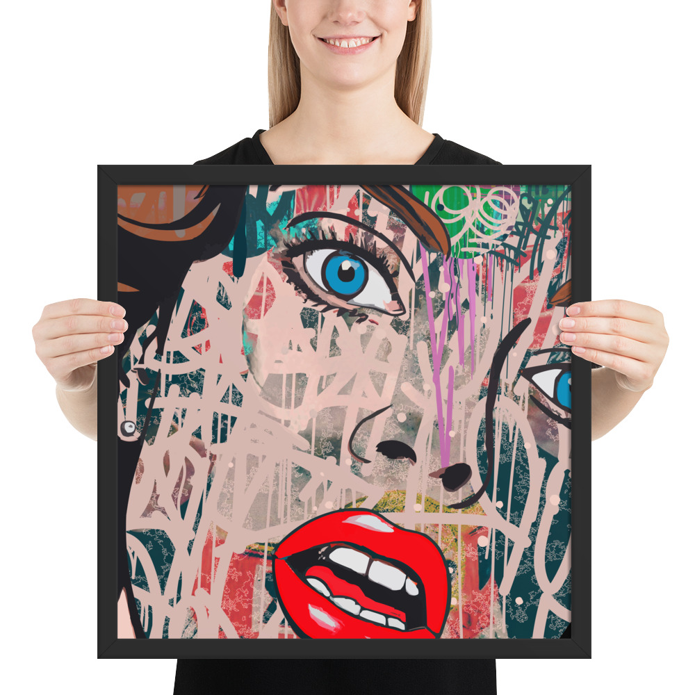 Framed photo paper poster