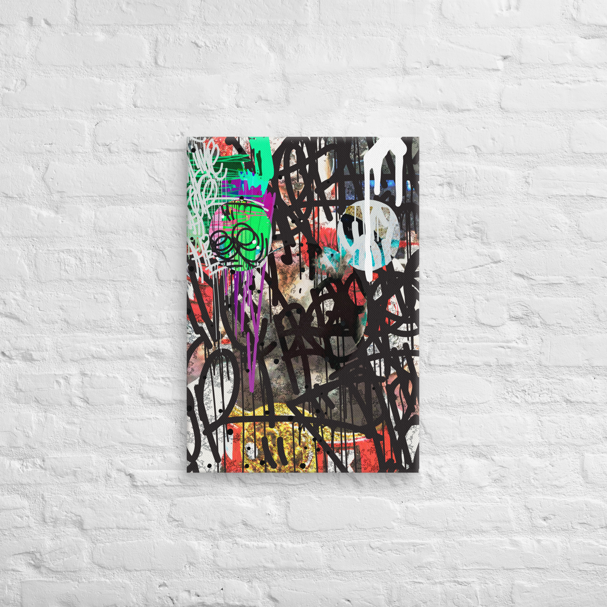 Fighter Graffiti Canvas