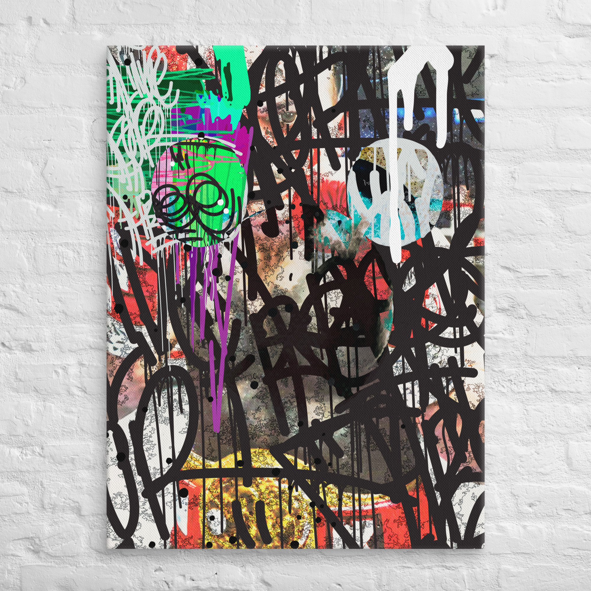 Fighter Graffiti Canvas