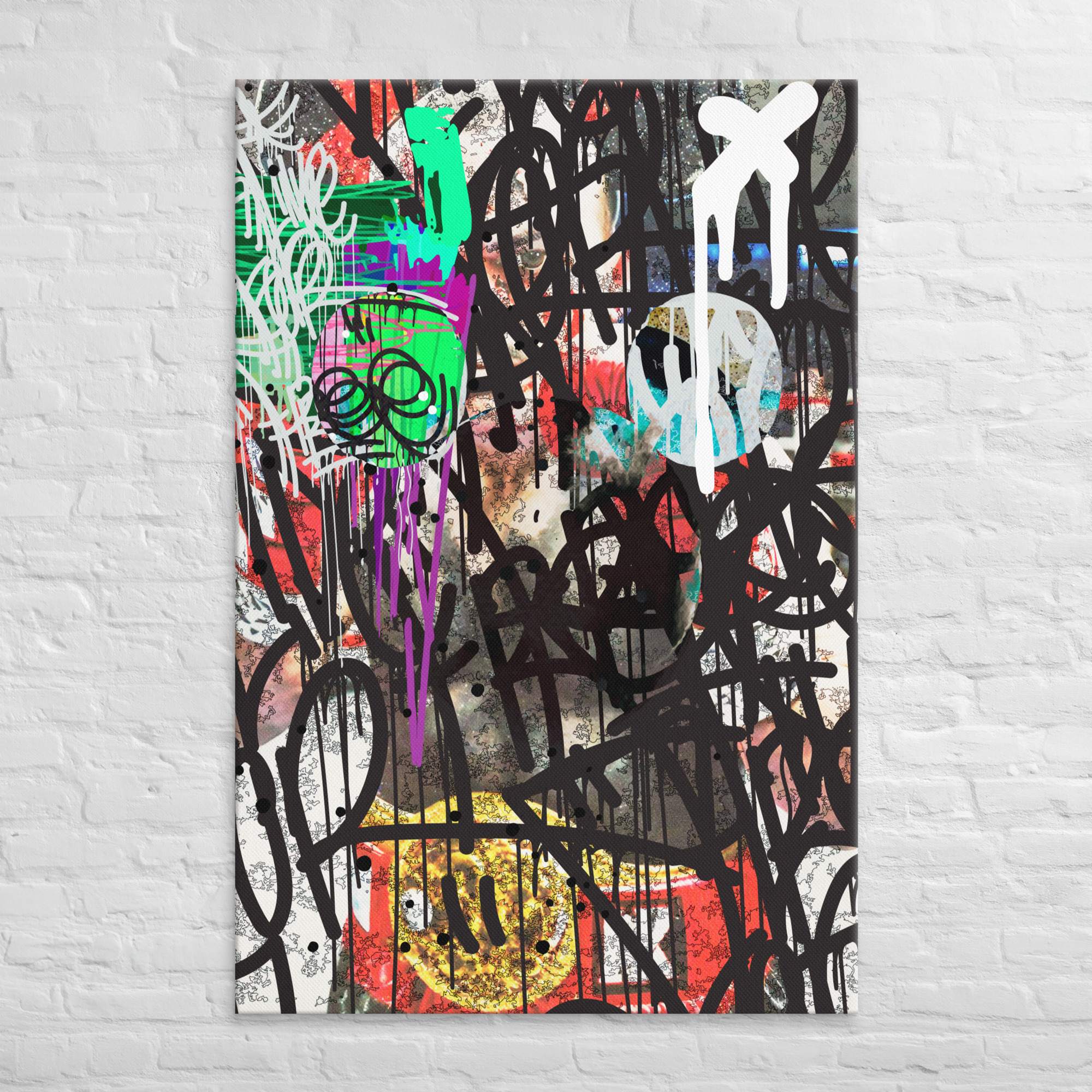 Fighter Graffiti Canvas