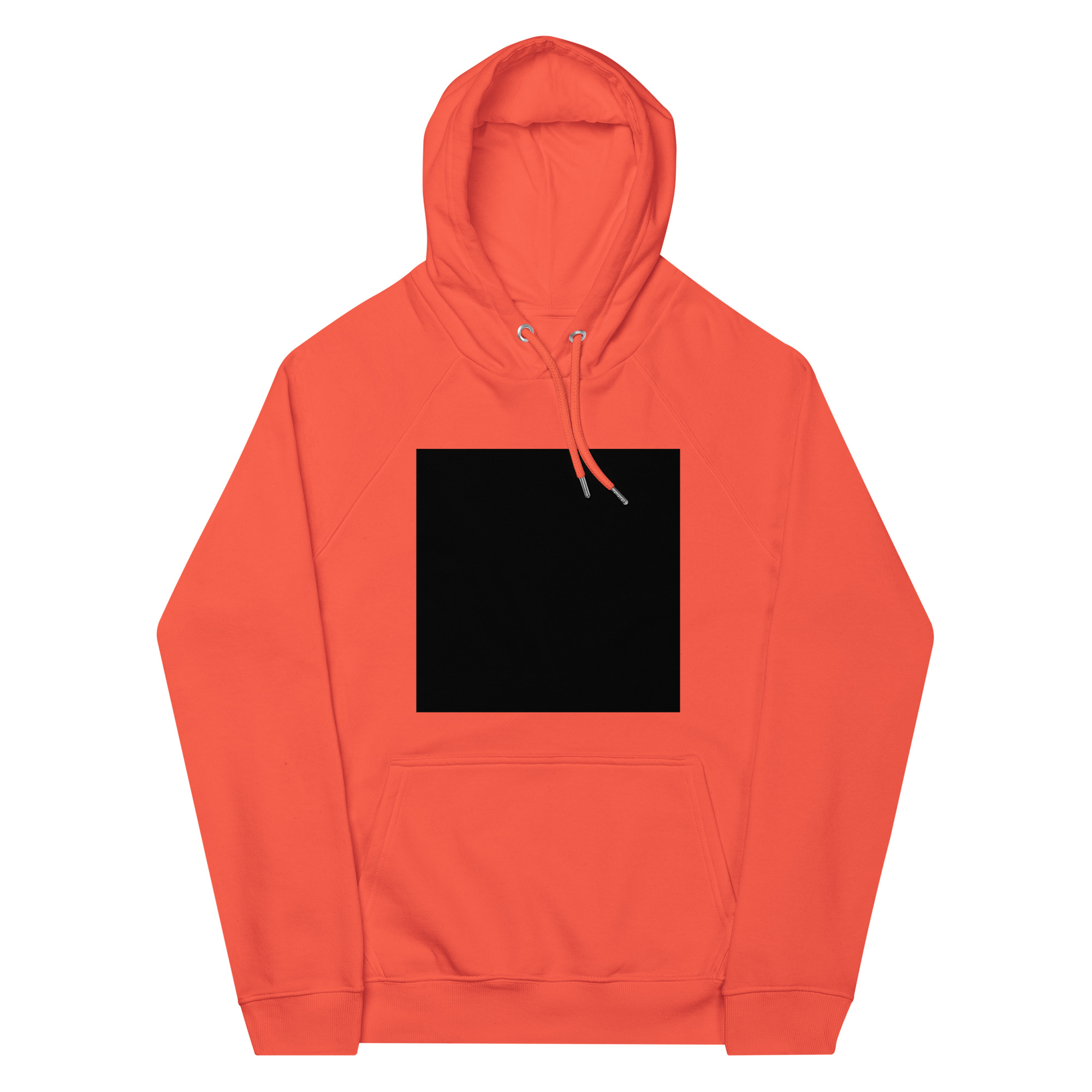 Black Square - Unisex eco raglan hoodie