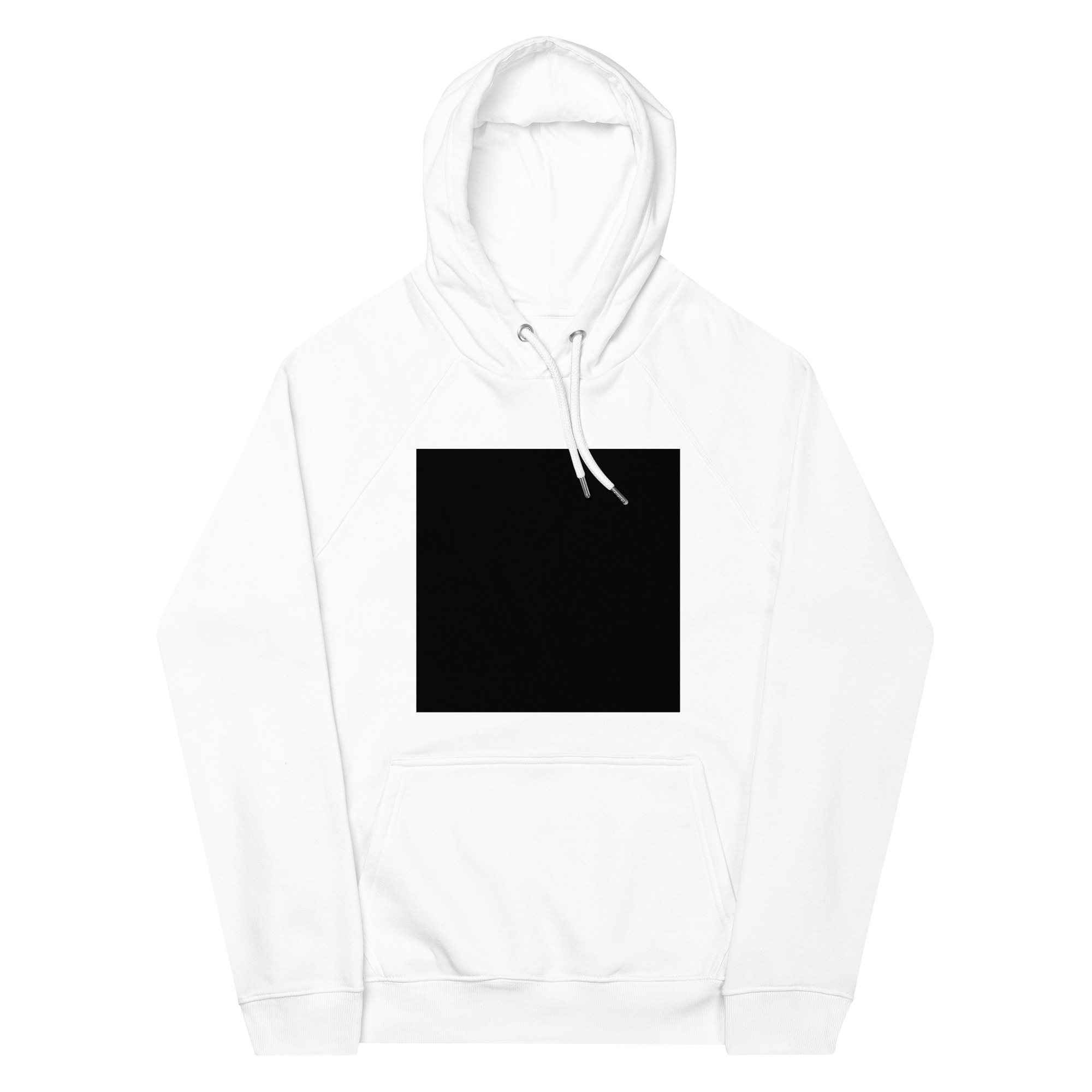 Black Square - Unisex eco raglan hoodie